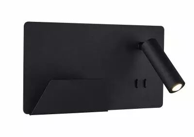 SOMNILA SPOT, applique int�rieure, liseuse, version gauche, noir, LED, 13W, 3000K, avec port USB (1003455)