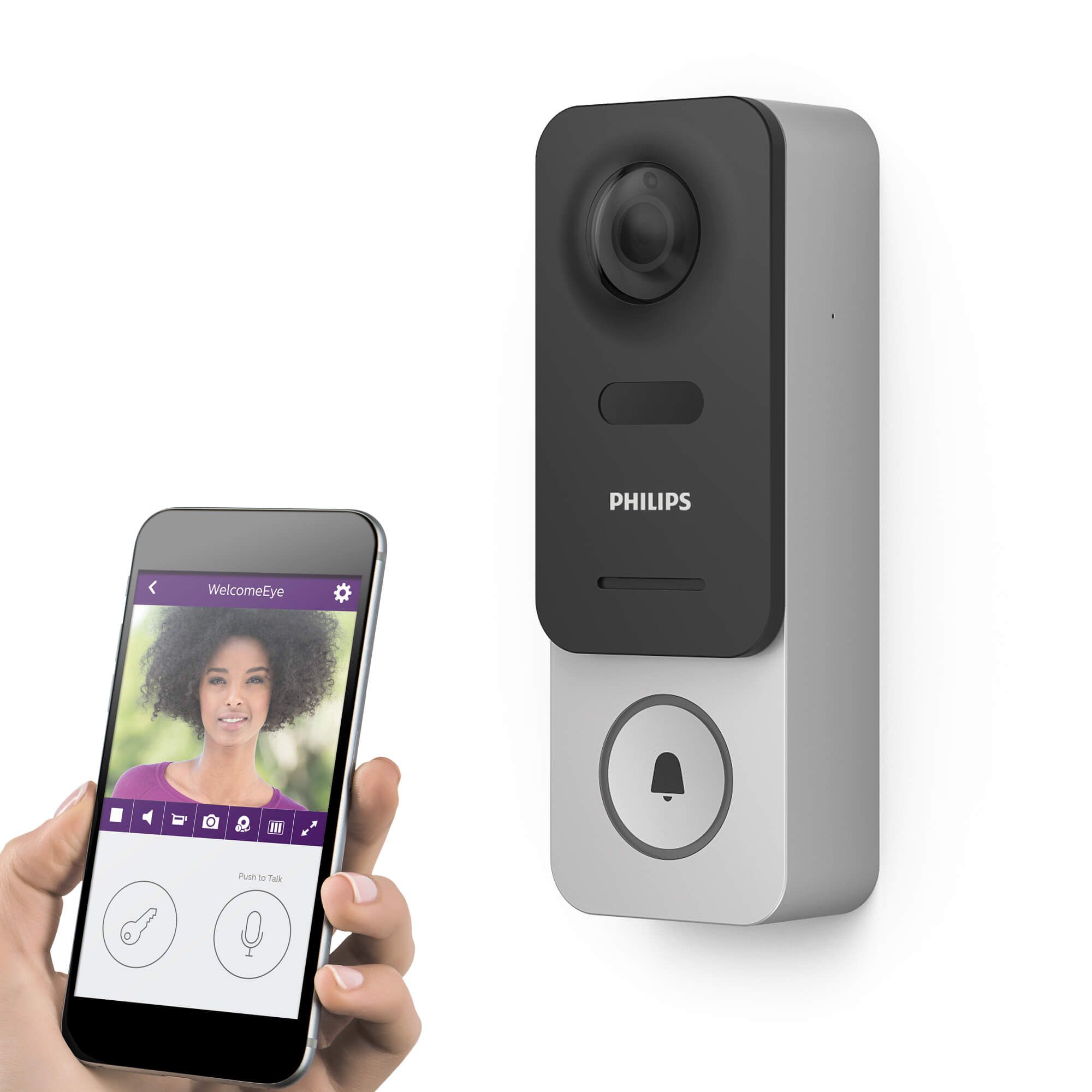 Sonnette vidéo sans fil, sonnette intelligente compatible Alexa fonctionne  avec Google Assistant, sonnette connectée sans fil caméra 1080p avec  batterie, bidirectionnelle A