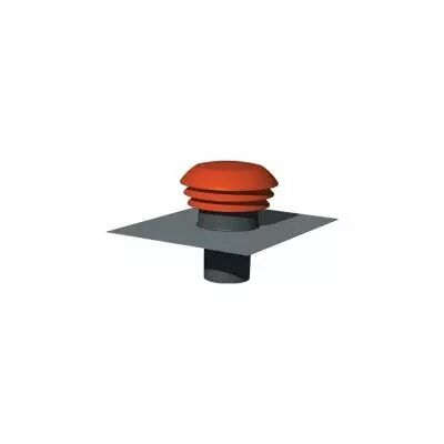 Sortie de toiture CPR 160 R - � 160mm - Rouge  (422962)