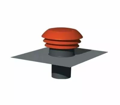 Sortie de toiture CPR125R - �125mm - Rouge (422563)