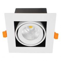spot cardan 230 v 1 x 10 w 24° 3000 k  blanc orientable boite (763451)