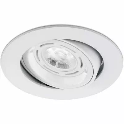 Spot encastr� aluminium basculant 1/4 de tour GU10 blanc (ENDLM356W)