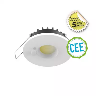 Spot LED CCT 6W 2700/3000/4000K Gradable blanc + D�tecteur (100619)