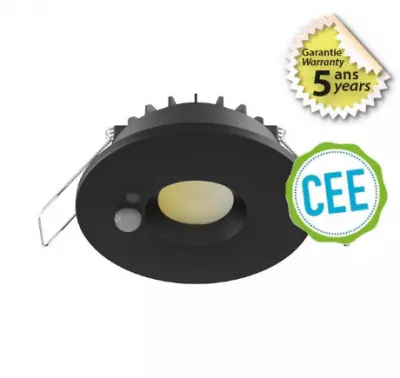 Spot LED CCT BBC 6W 2700/3000/4000K Gradable noir + D�tecteur (100620)