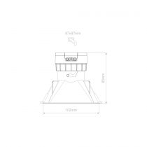 Spot LED Pulcom Carré 8W Blanc 38° (4744)