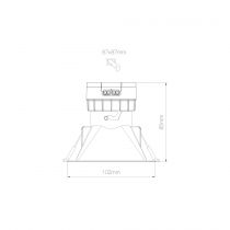 Spot LED Pulcom Carré 8W Blanc 38° (4744)