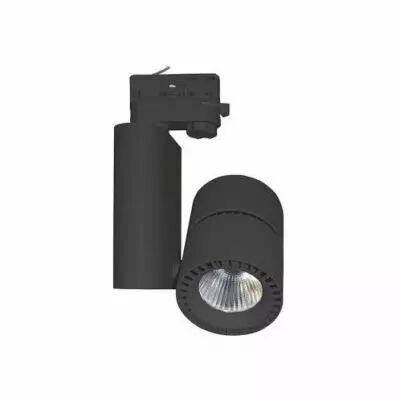 spot led sur rail 40 watt noir 3000�k ip40 230v (8343)