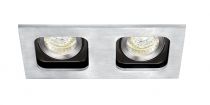 SQUARE 100-230 - Encastré GU10, orient./basc., alu, a/lpe LED 2x6W 3000K 470lm (51186)