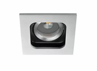 SQUARE 50 - Encastr� GU10, carr�, orient., alu, a/lpe LED 6W 3000K 470lm incl. (51060)