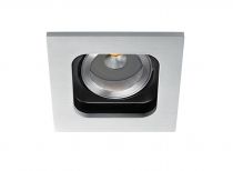 SQUARE 50 - Encastré GU10, carré, orient., alu, a/lpe LED 6W 3000K 470lm incl. (51060)