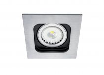 SQUARE 50 - Encastré GU10, carré, orient., alu, a/lpe LED 7W 4000K 670lm incl. (51063)