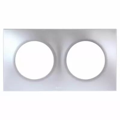 SQUARE PLAQ SILVER 2P entr.71mm (60497)