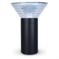 &sunny coupole potelet solaire conique 9v 380mm 4w 3000k noir ip65 (70904)