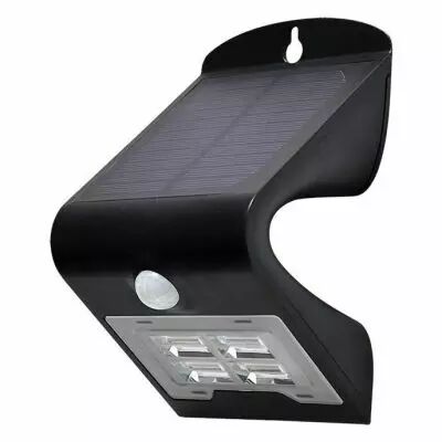 &sunny vigne appl solaire 2w 4000k noir ip65 + detect ir (70473)