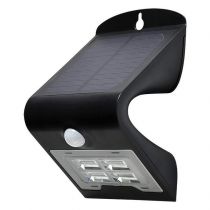 &sunny vigne appl solaire 2w 4000k noir ip65 + detect ir (70473)