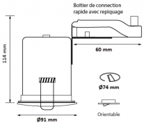 Support de spot LED encastré (59400)