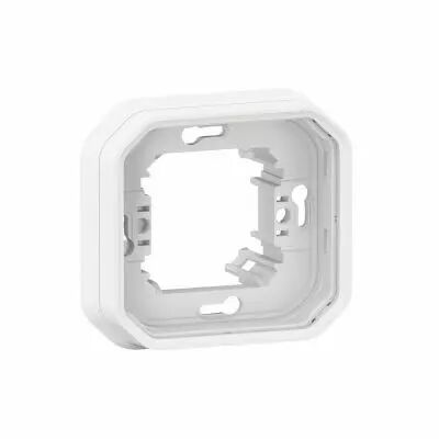 Support plaque encastr� 1 poste Plexo blanc (069692L)