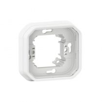 Support plaque encastré 1 poste Plexo blanc (069692L)