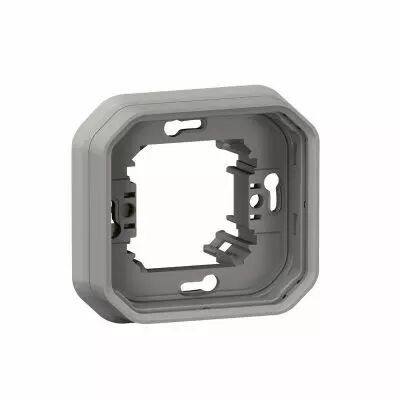 Support plaque encastr� 1 poste Plexo gris (069681L)