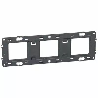 Support pour fixation � vis Batibox - montage horiz/vert -pour 3 postes -6/8 mod