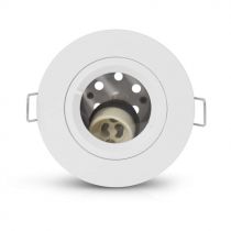 support spot bbc diam 90mm blc fixe ajouré ip65 + douille automatique (77181)