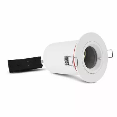 support spot bbc diam 90mm blc fixe ip65 + douille automatique (77184)