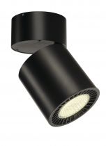 SUPROS CL plafonnier, rond, noir, 2100lm, 4000K, SLM LED, réflect 60°, IRC90 (1003287)