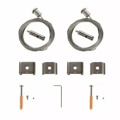 Suspensions plafond, pour rail 1 ou 3 allumages, int�rieur, m�tal, 2 pi�ces (1002845)