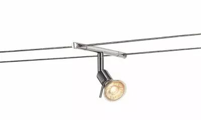 SYROS, spot pour c�ble tendu T.B.T. TENSEO, int�rieur, chrome, GX5.3/QR-C51, 50W max (139102)