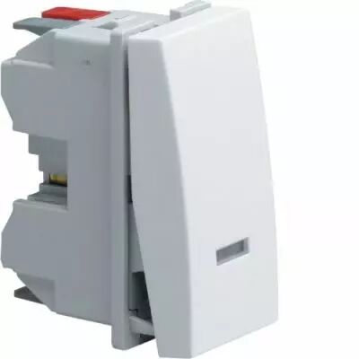 Systo poussoir inverseur 1O+1F � voyant 10A 1 module Blanc (WS030)