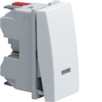 Systo poussoir inverseur 1O+1F à voyant 10A 1 module Blanc (WS030)