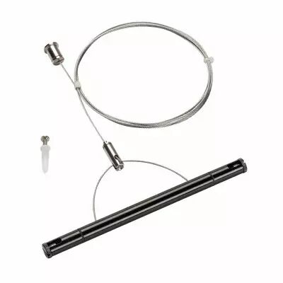 TENSEO, kit de suspension, 2m, int�rieur, pour c�ble tendu T.B.T, noir (1002697)