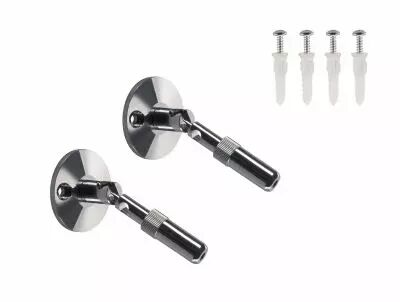 TENSEO, support mural 10 cm, int�rieur, pour c�ble tendu T.B.T, chrome, 2 pi�ces (186312)