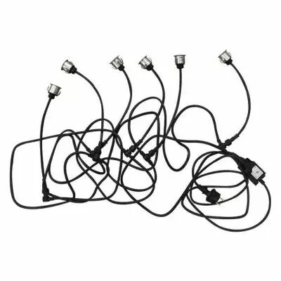 terrasso kit spot 6 x 0,6w 12v 3000k rond ip67 + alim (70750)