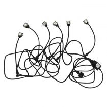 terrasso kit spot 6 x 0,6w 12v bleu rond ip67 + alim (70753)