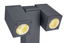 THEO PATHLIGHT, borne extérieure, double, anthracite, GU10, 2x 7W max, IP44 (1002871)