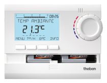 Thermostat d\'ambiance digital 7j blanc piles (8319132)