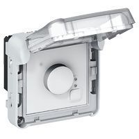 Thermostat électronique d\'ambiance Prog Plexo composable gris/blanc