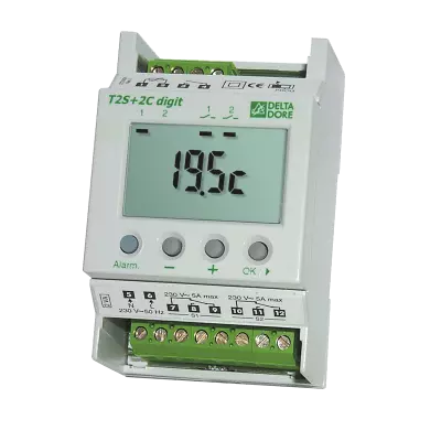 Thermostat modulaire 2 �tages avec 1 entr�e de programmation 2S+2C (6150024)
