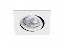 TIPO - Enc. GU10, carré, blanc, a/lpe LED 4,5W 4000K 390lm, dimmable par inter (51149)