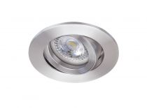TIPO - Enc. GU10, rond, alu, a/lpe LED 4,5W 4000K 390lm, dimmable par inter (51147)