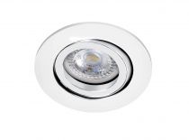 TIPO - Enc. GU10, rond, blanc, a/lpe LED 4,5W 4000K 390lm, dimmable par inter (51145)