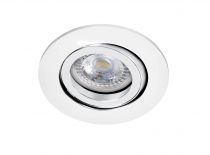 TIPO - Encastré GU10, rond, orientable, blanc, a/lpe LED 6W 4000K 500lm incl. (51123)