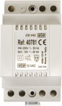 Transformateur 220 v / 12 v / 1,5 a, fixation din et vis (40781)
