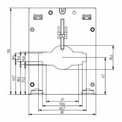 Transformateur Intensit� 1000/5A, ERM85 E6, cl 0.2S, diam�tre 30 mm 5VA (4M8758N)