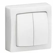 Transformeur double Appareillage Saillie complet blanc (086020L)