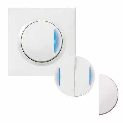 Transformeur pour r�aliser 5 fonctions lumineuses dooxie one livr� avec plaque carr�e blanche et griffes (600730)