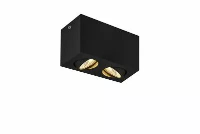 TRILEDO, plafonnier int�rieur, double, rectangulaire, noir, LED, 14W, 3000K (1002003)