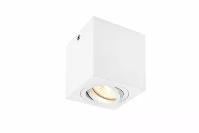 TRILEDO, plafonnier int�rieur, simple, carr�, blanc, GU10/LED GU10 51mm, 10W max (1002015)