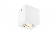 TRILEDO, plafonnier intérieur, simple, carré, blanc, GU10/LED GU10 51mm, 10W max (1002015)